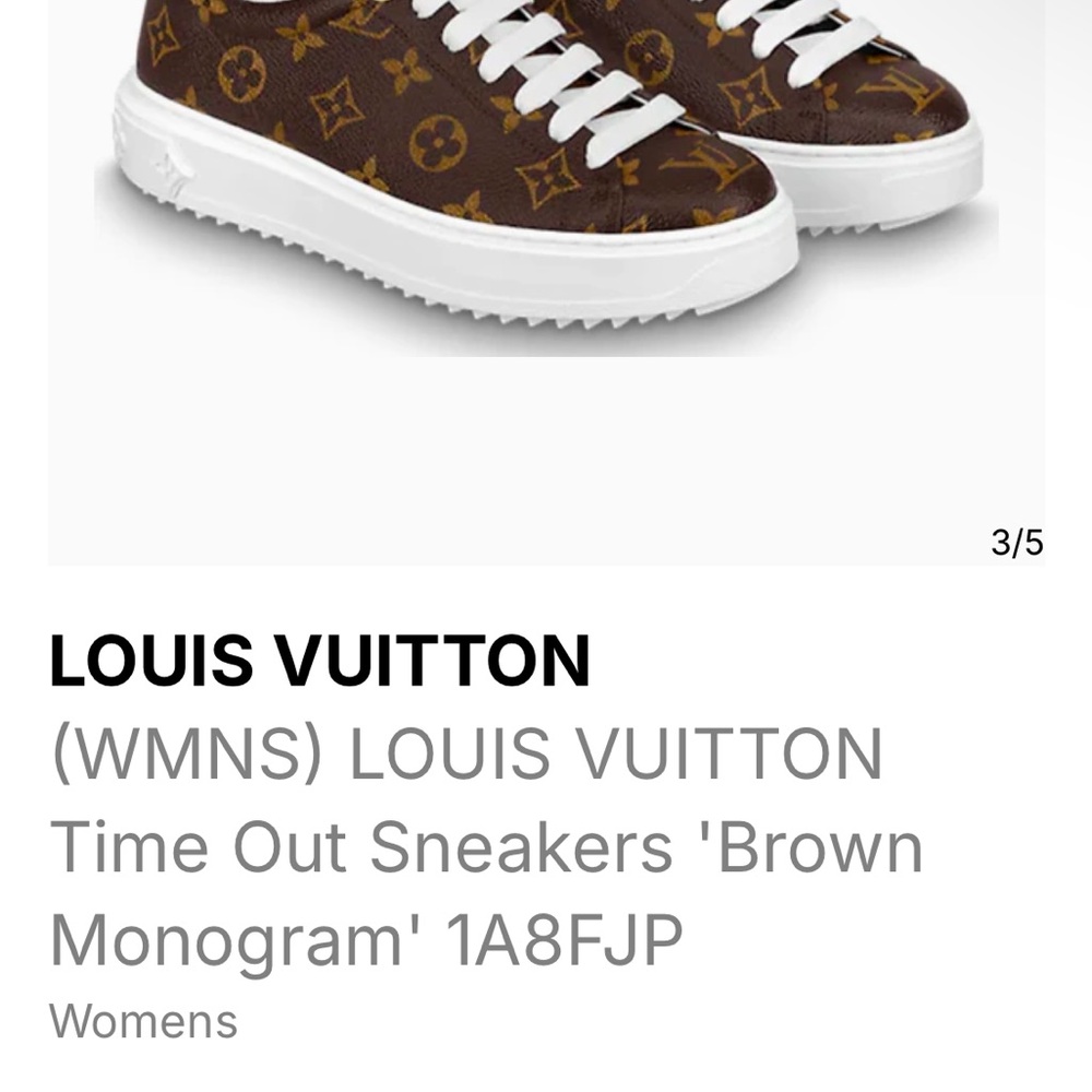 Brown Designer womens lv Sneakers - Picture 4 of 4